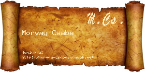 Morvay Csaba névjegykártya